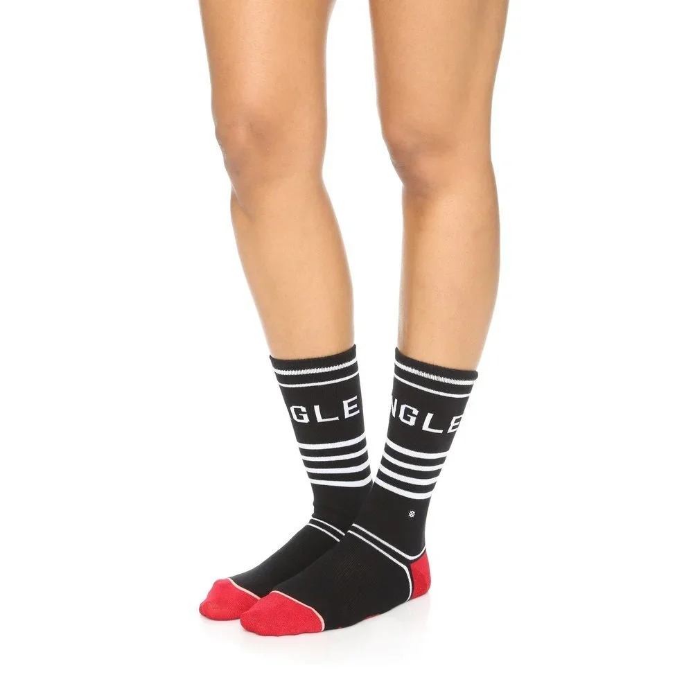 Stance Women's Single Mingle Crew Sock, Black, Medium